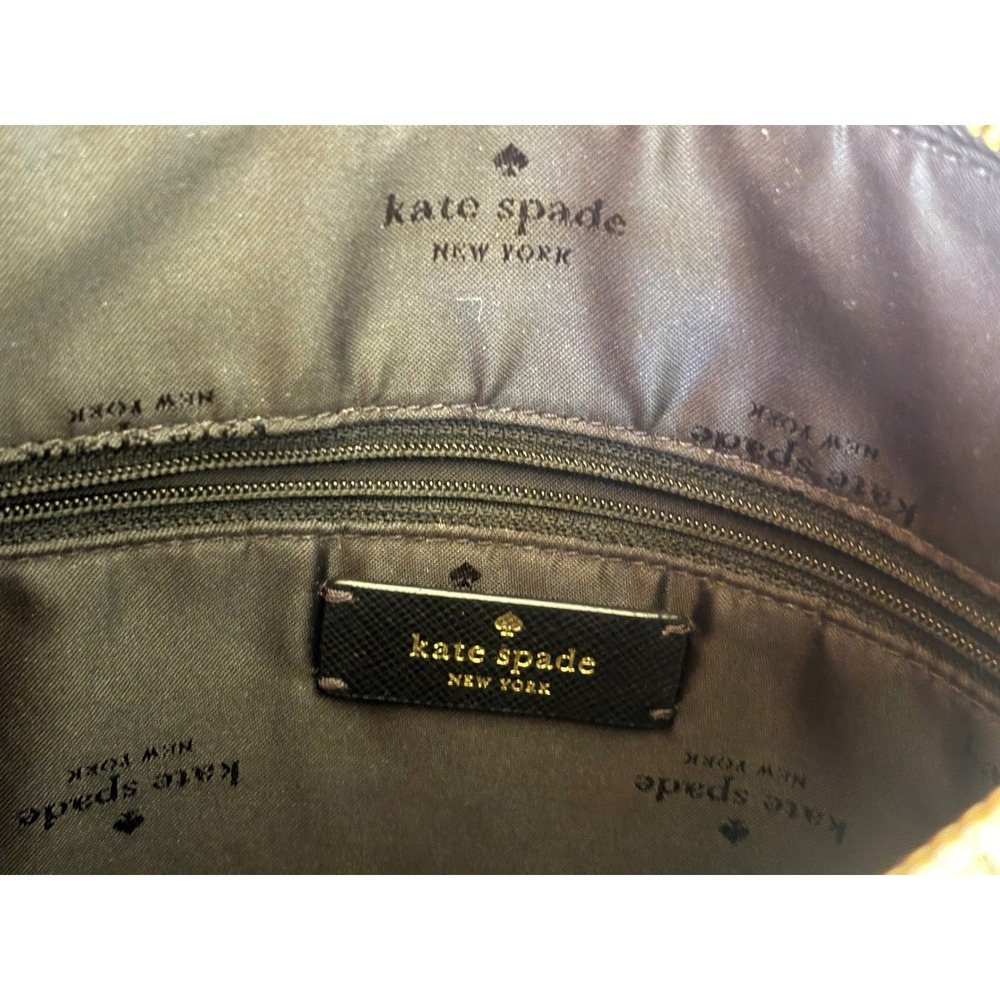 KATE SPADE New York‎ Black Leather Crossbody Bag Saffiano Sadie Gold Thin Purse - Picture 13 of 15